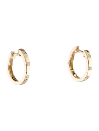 Earrings 14K Diamond Huggie Earrings