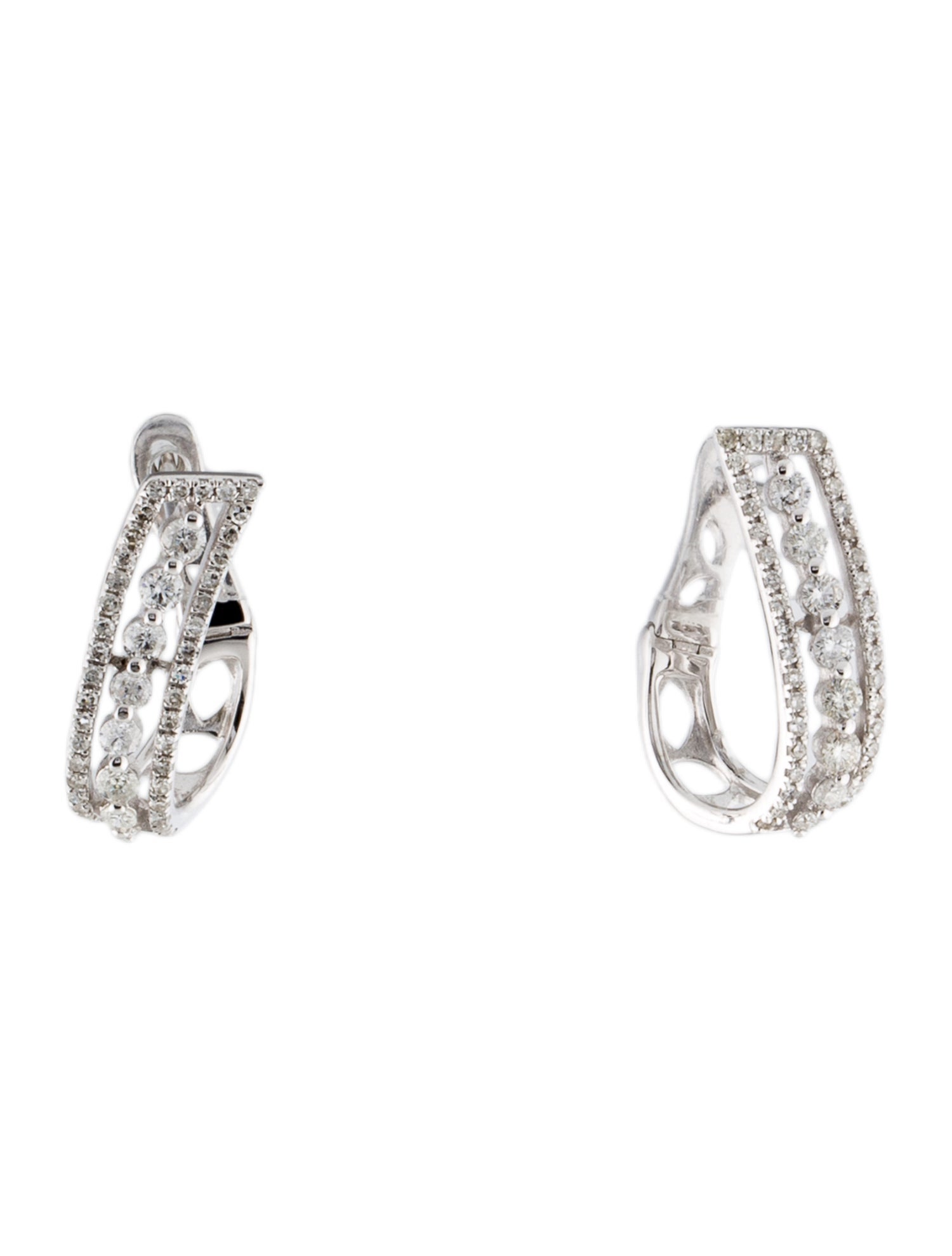 Earrings 14K Diamond Hoop Earrings