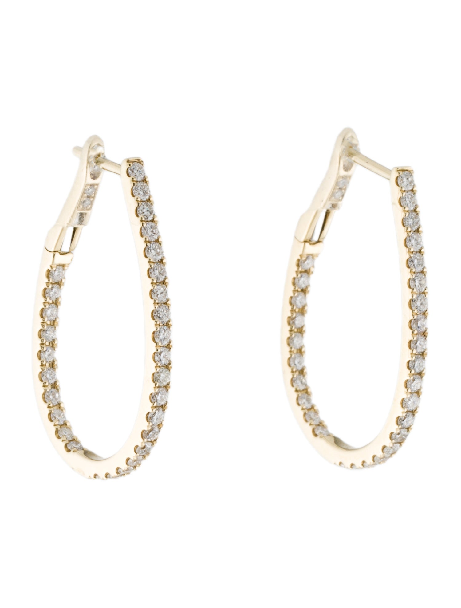 Earrings 14K Diamond Inside-Out Hoop Earrings