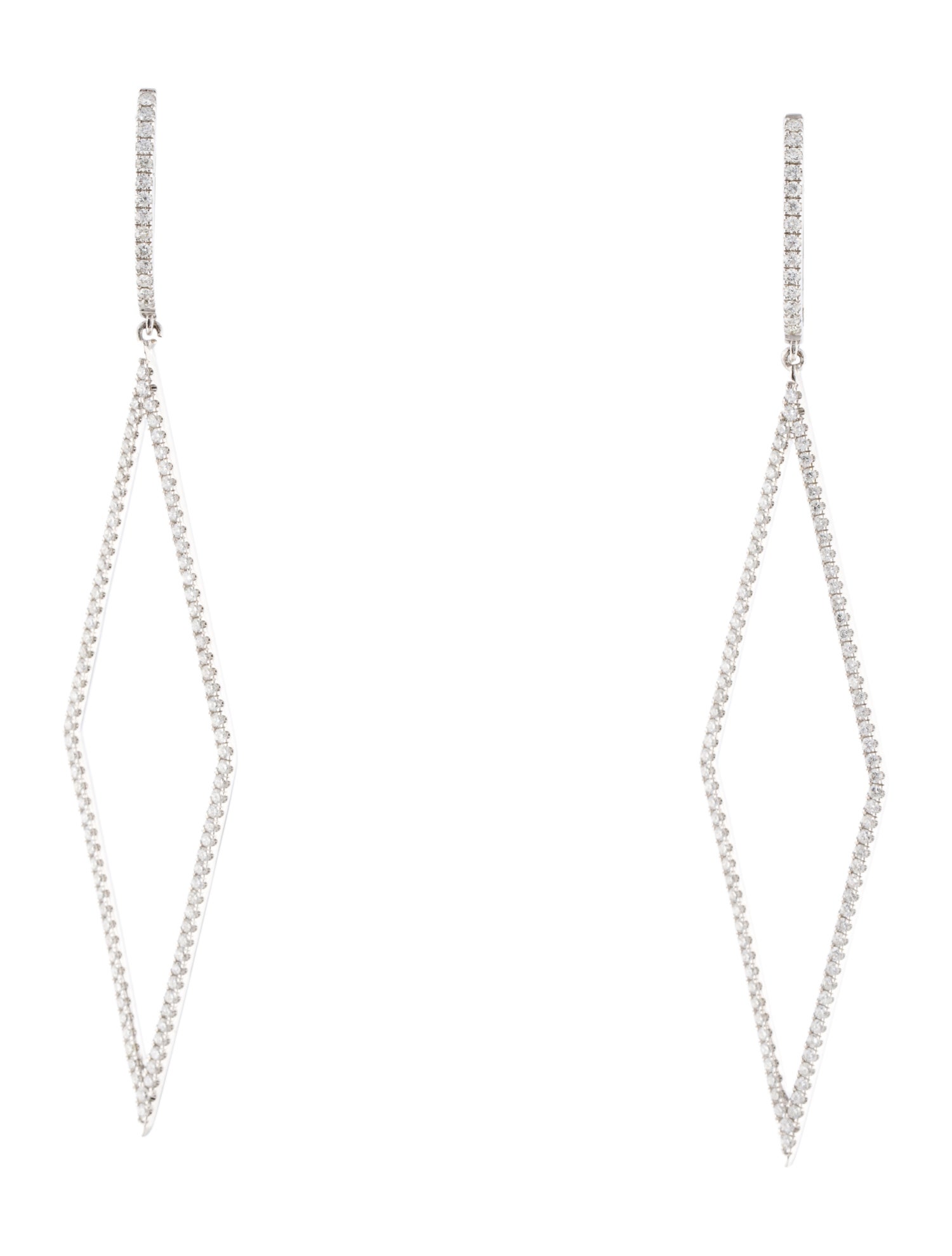 Earrings 18K 1.58ctw Diamond Dangle Drop