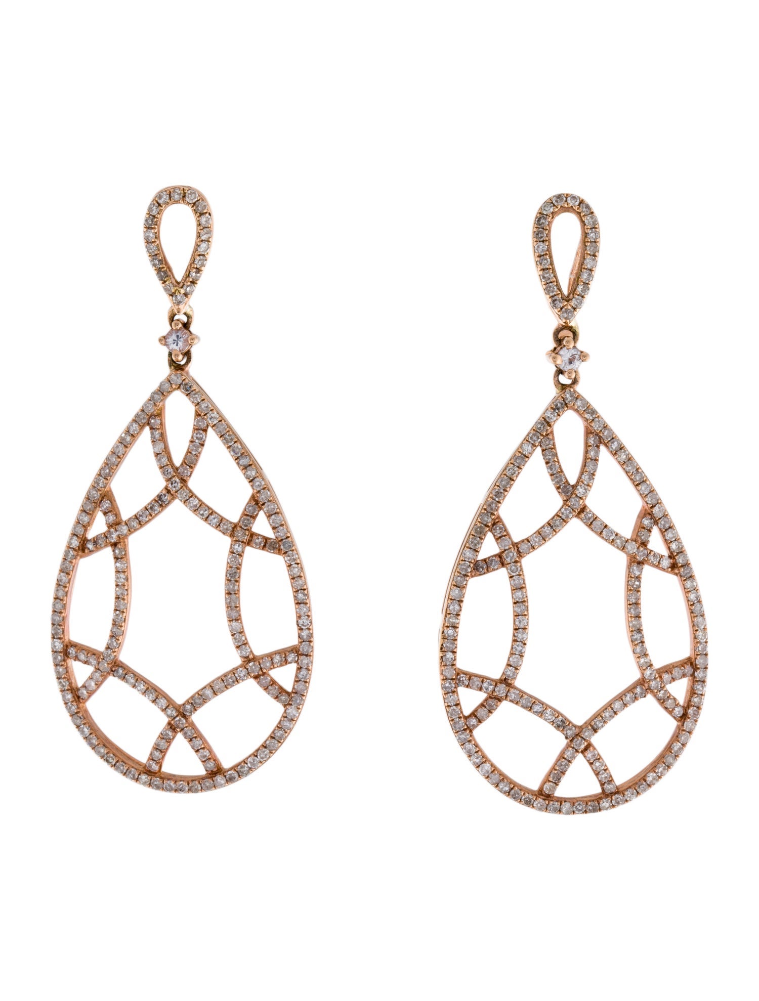 Earrings 14K 1.31ctw Diamond Drop Earclip Earrings