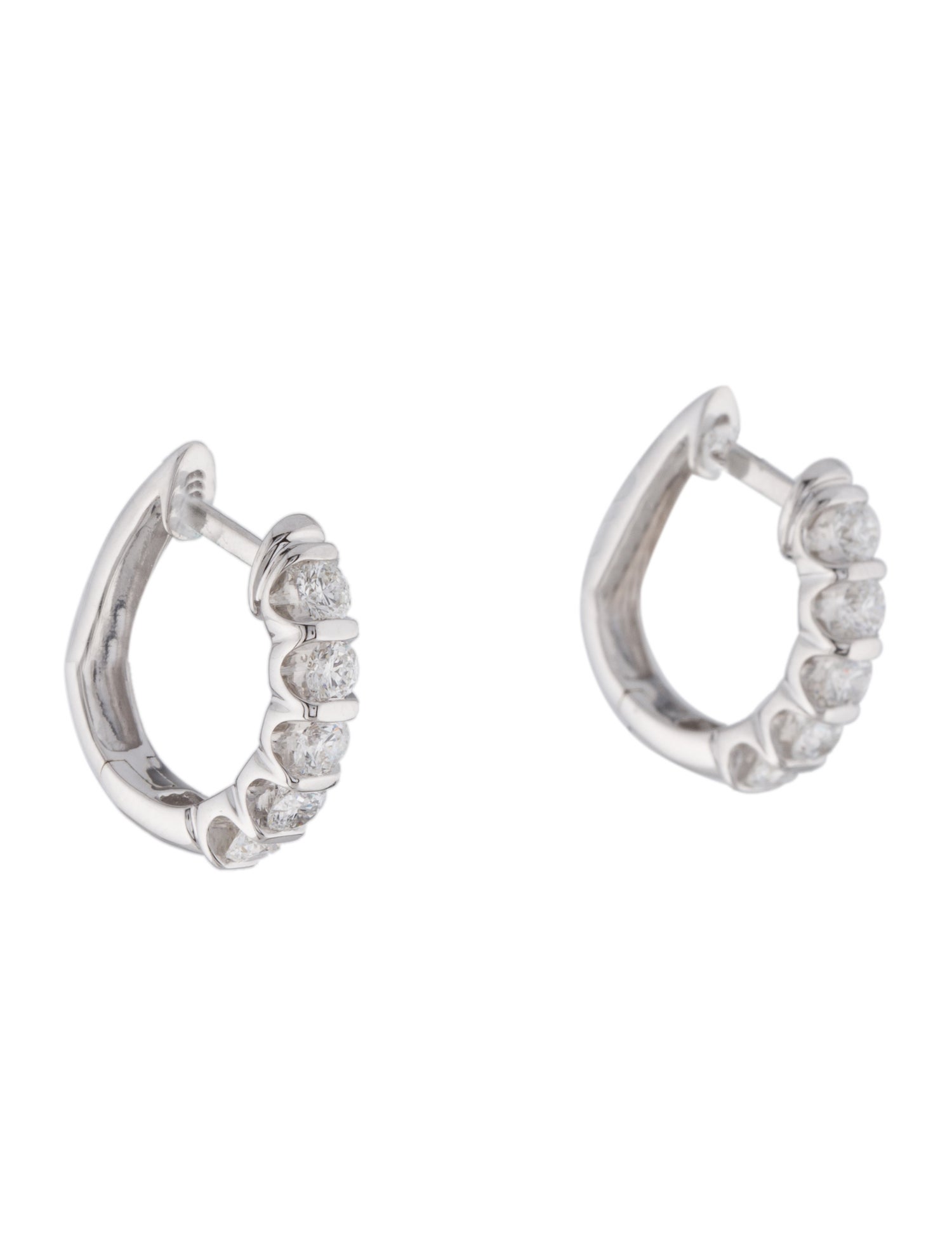 Earrings 18K 1.00ctw Diamond Hoop