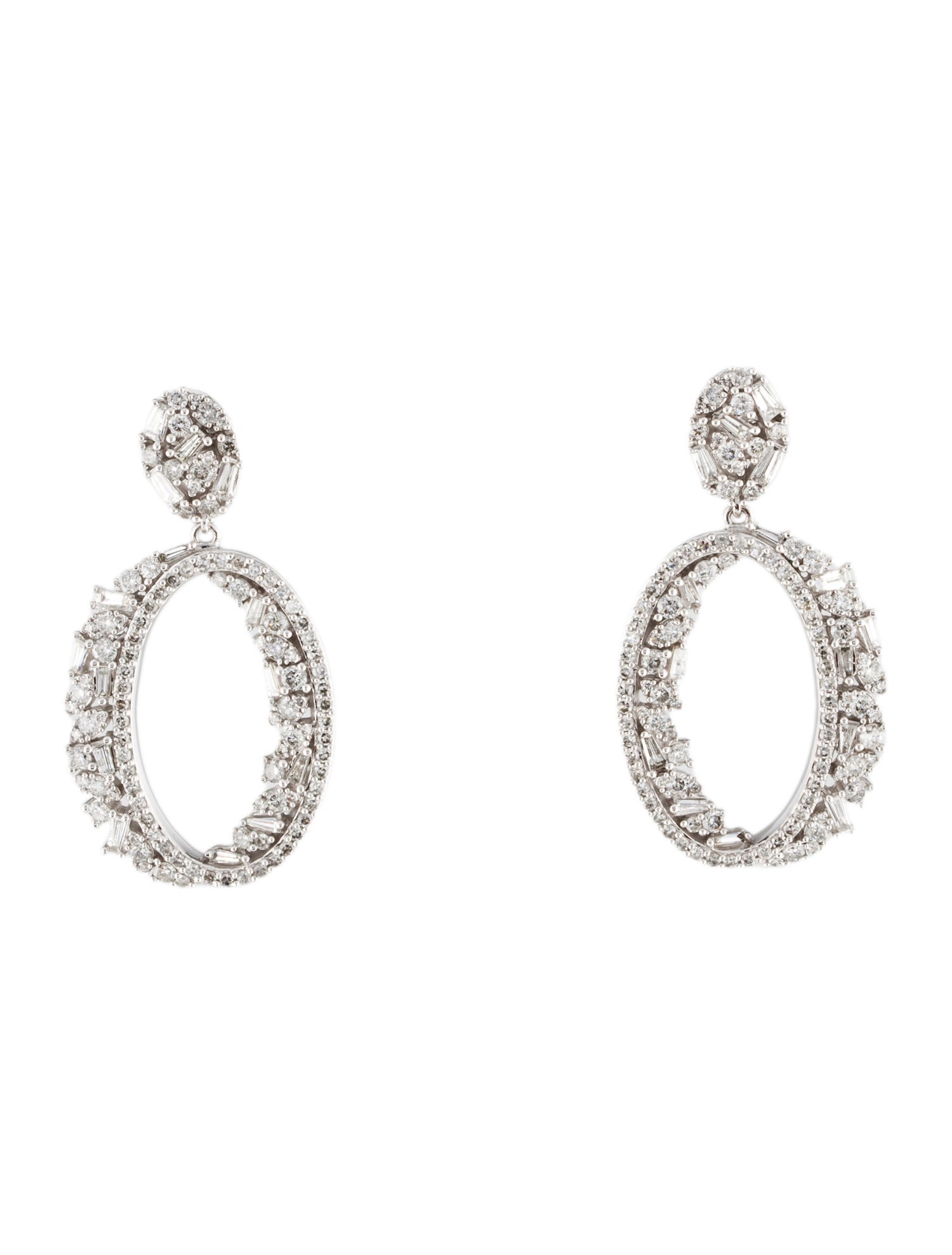Modern Circle Drop Earrings main image 1