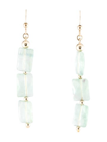 Earrings Drop 14K Fluorite