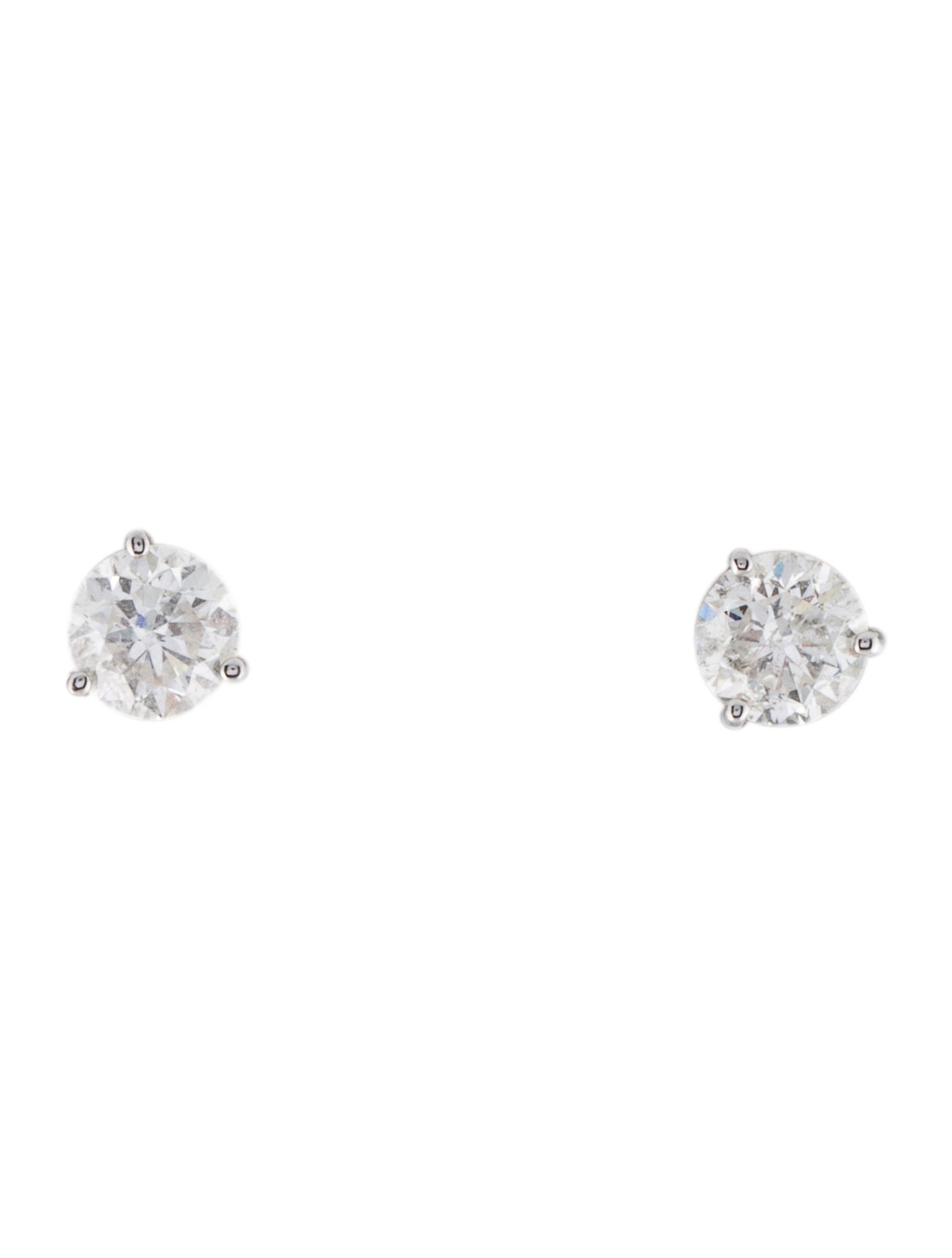Earrings 14K 1.88ctw Diamond Solitaire Stud Earrings