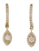 Earrings 14K Diamond Drop Huggie Earrings