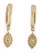 Earrings 14K Diamond Drop Huggie Earrings
