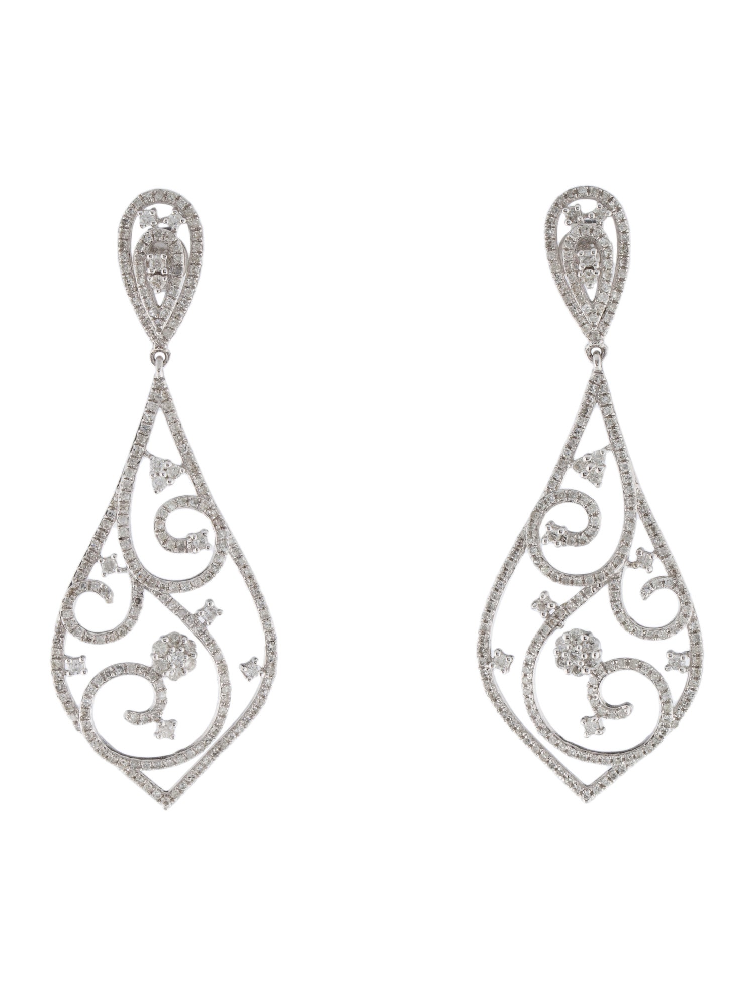 Earrings 14K 1.46ctw Diamond Drop Earrings