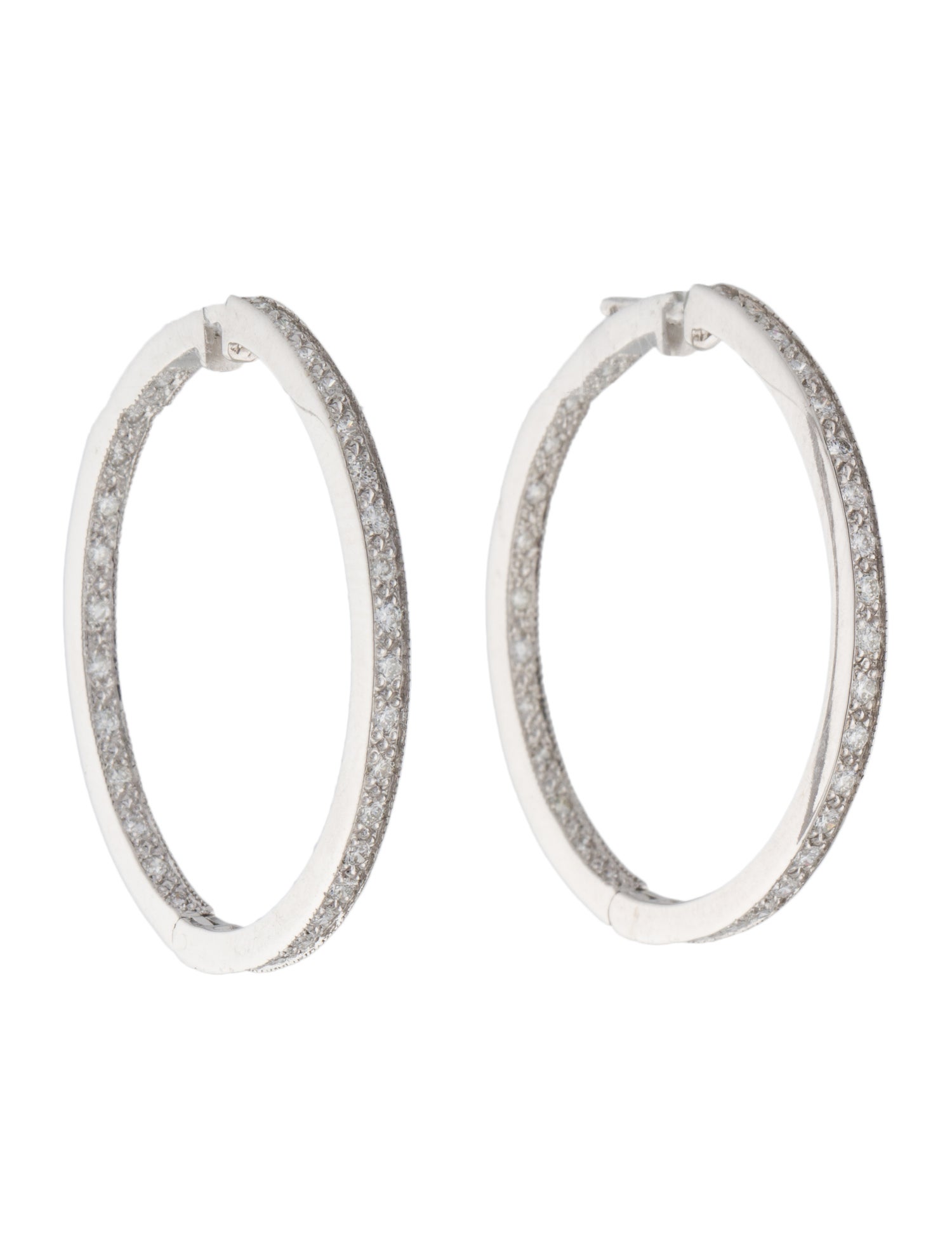 Earrings 14K Diamond Inside-Out Hoop Earrings