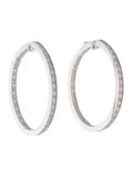 Earrings 14K Diamond Inside-Out Hoop Earrings - Rhodium-Plated 14K ...