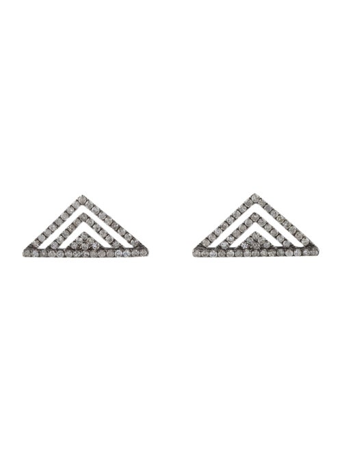 Earrings 18K Diamond Triangular Stud Earrings
