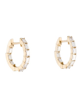 Earrings 14K 1.10ctw Diamond Hoop