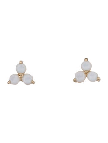 Earrings Stud 14K Mother of Pearl