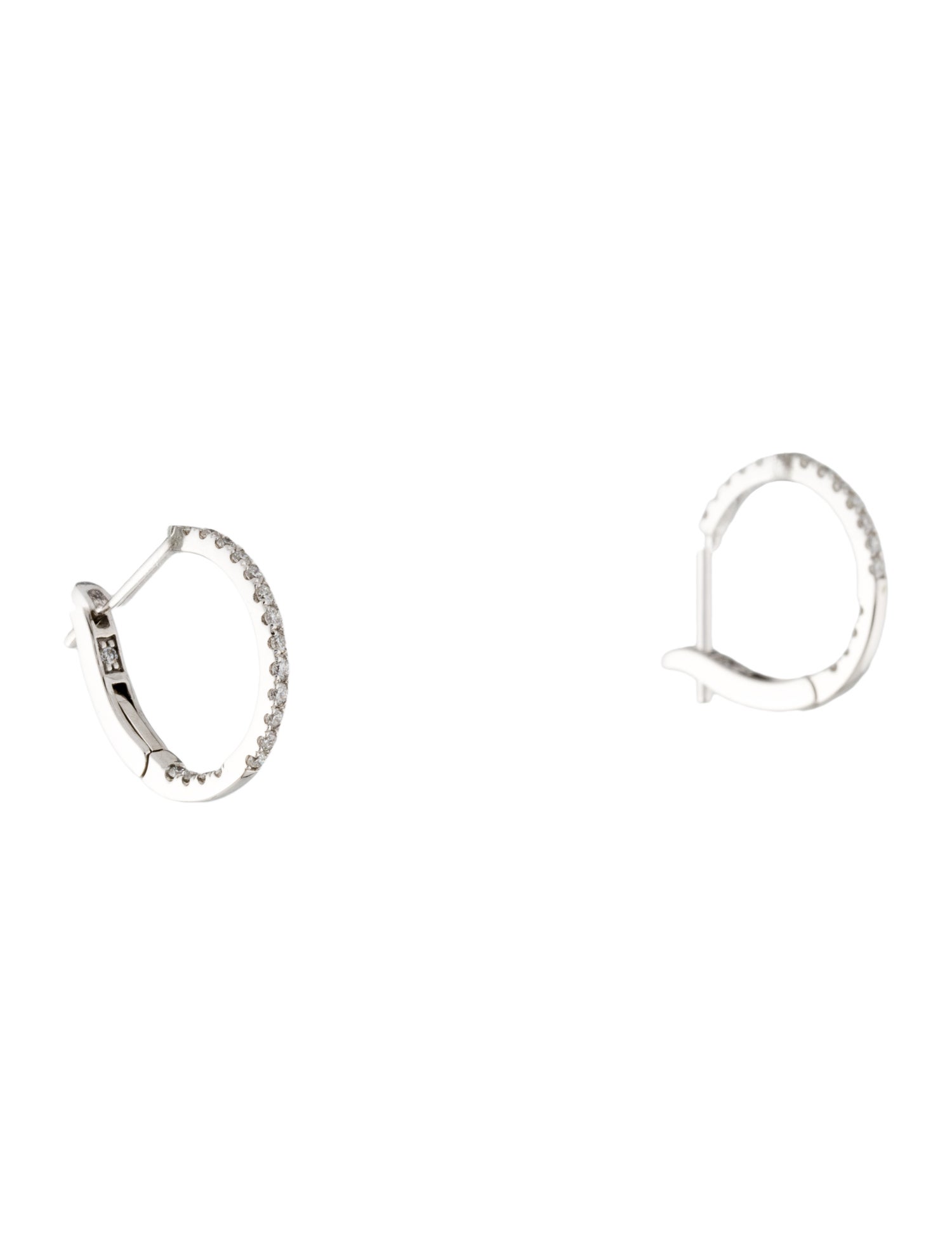 Earrings 14K Diamond Hoop Earrings