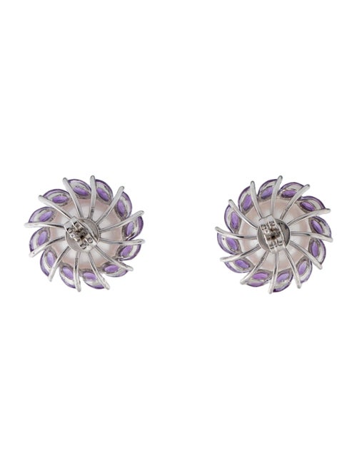 Earrings 14K Pearl & Amethyst Stud Earrings
