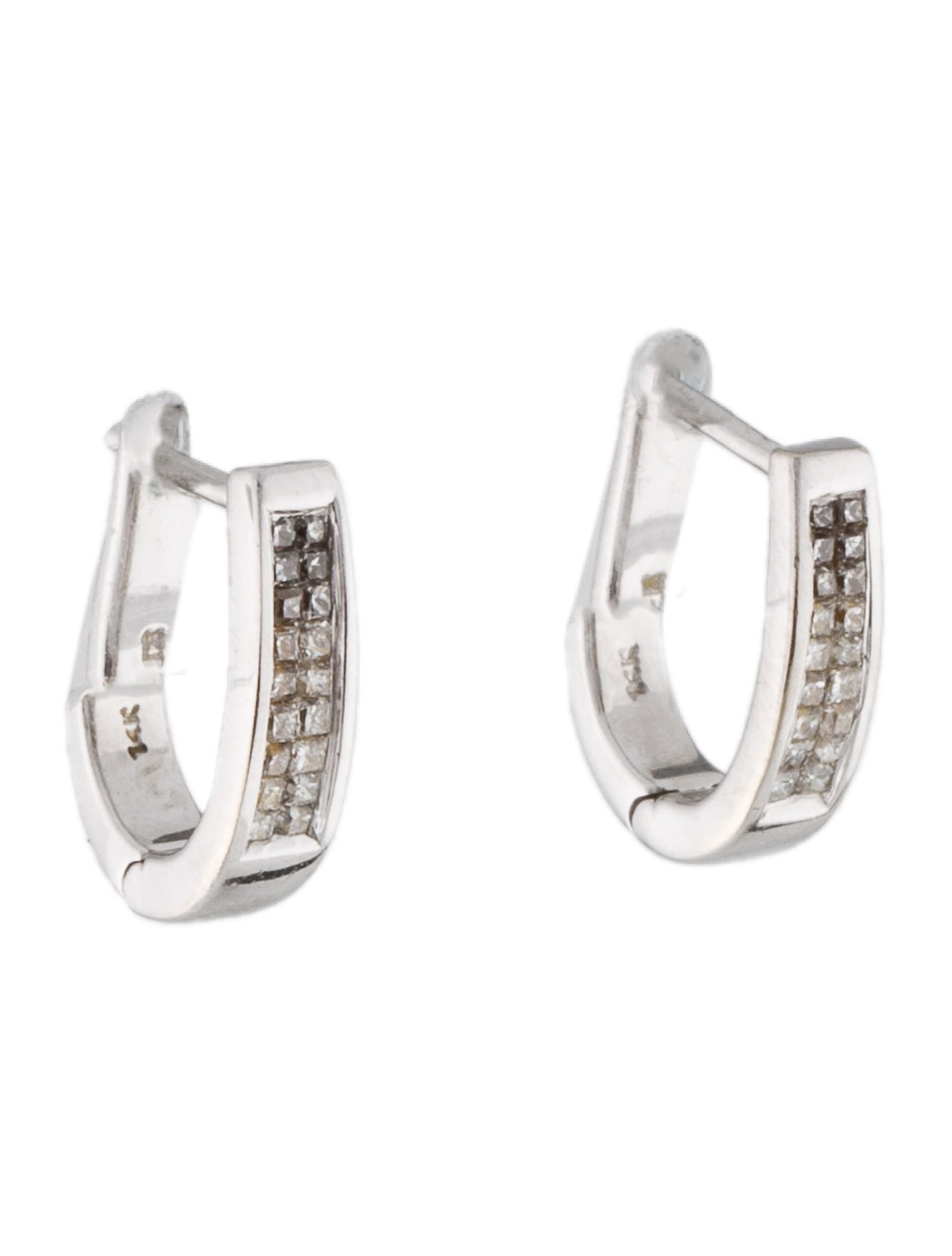 Earrings 14K Diamond Huggie Earrings