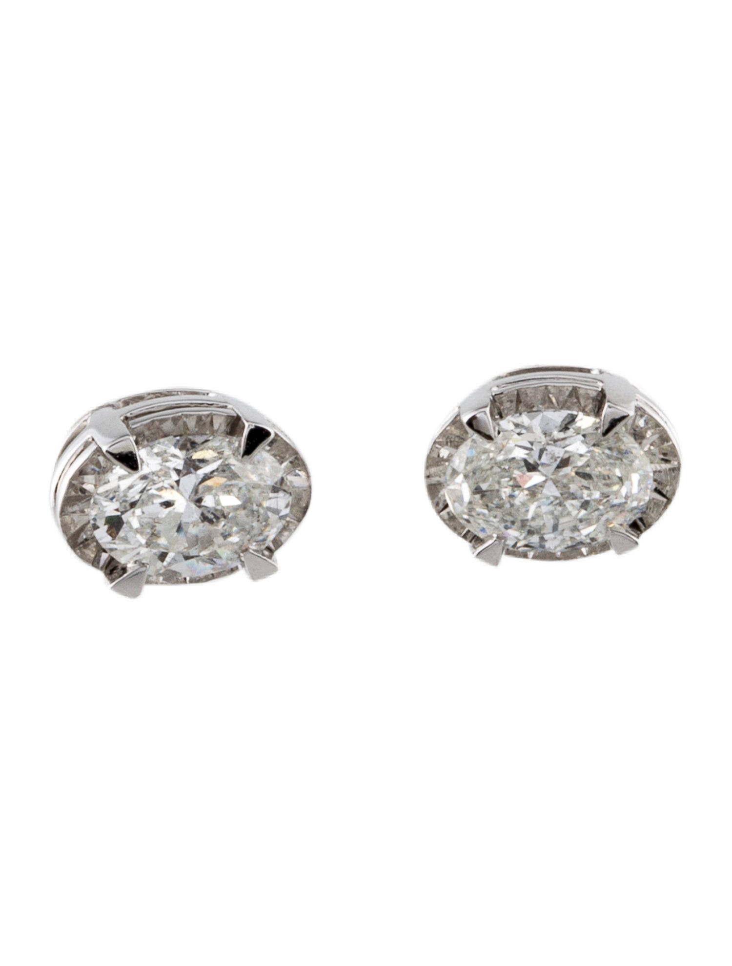 Earrings 14K Diamond Solitaire Stud Earrings