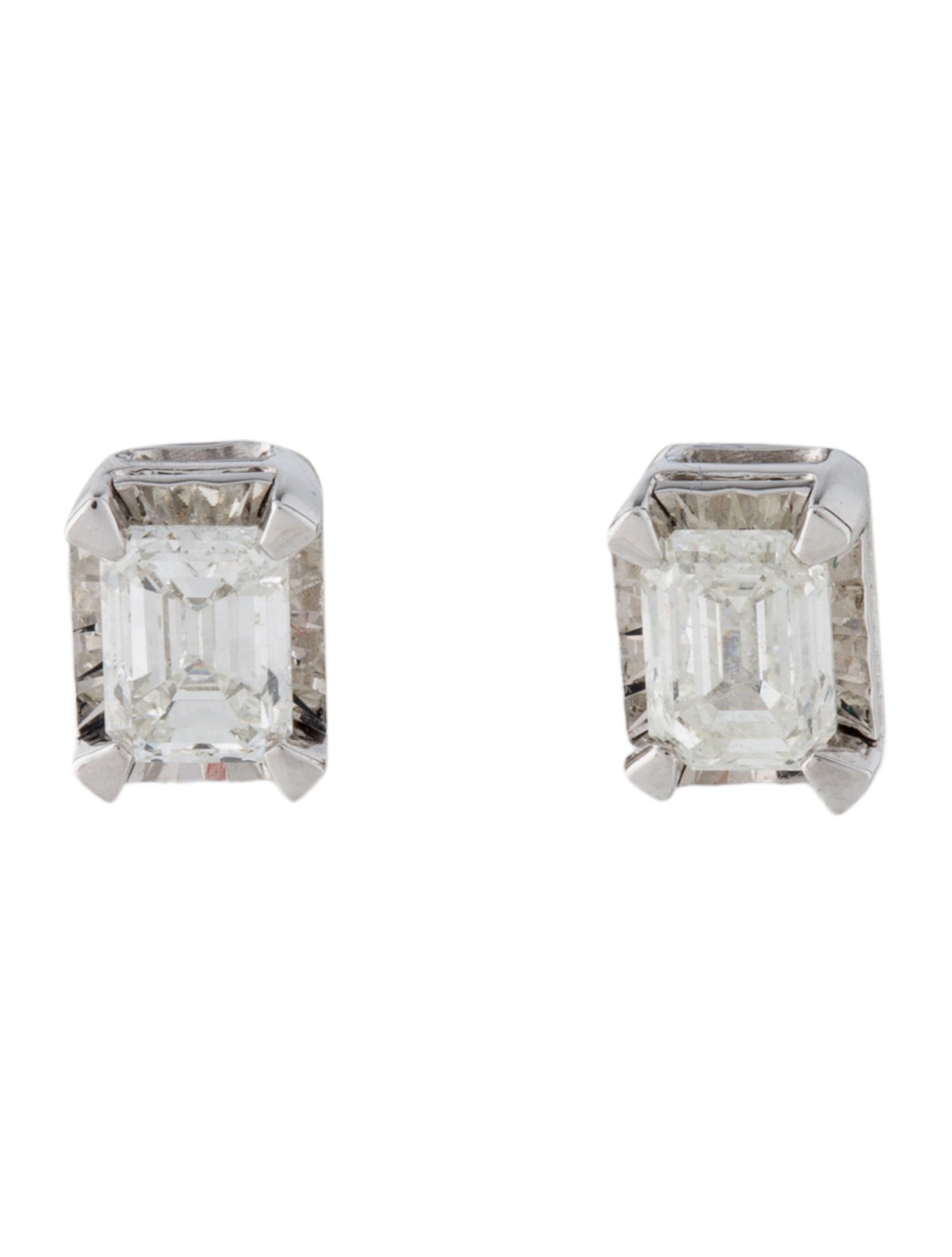 Earrings 14K Diamond Solitaire Stud Earrings