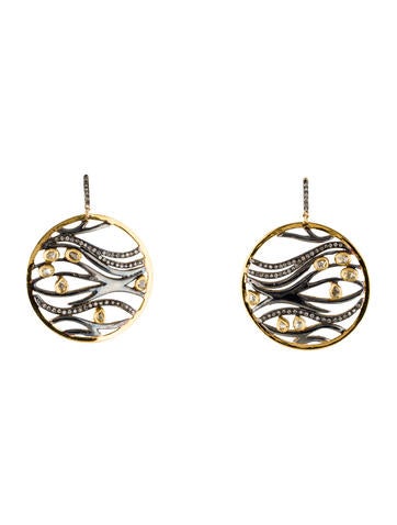 14K Diamond Drop Earrings