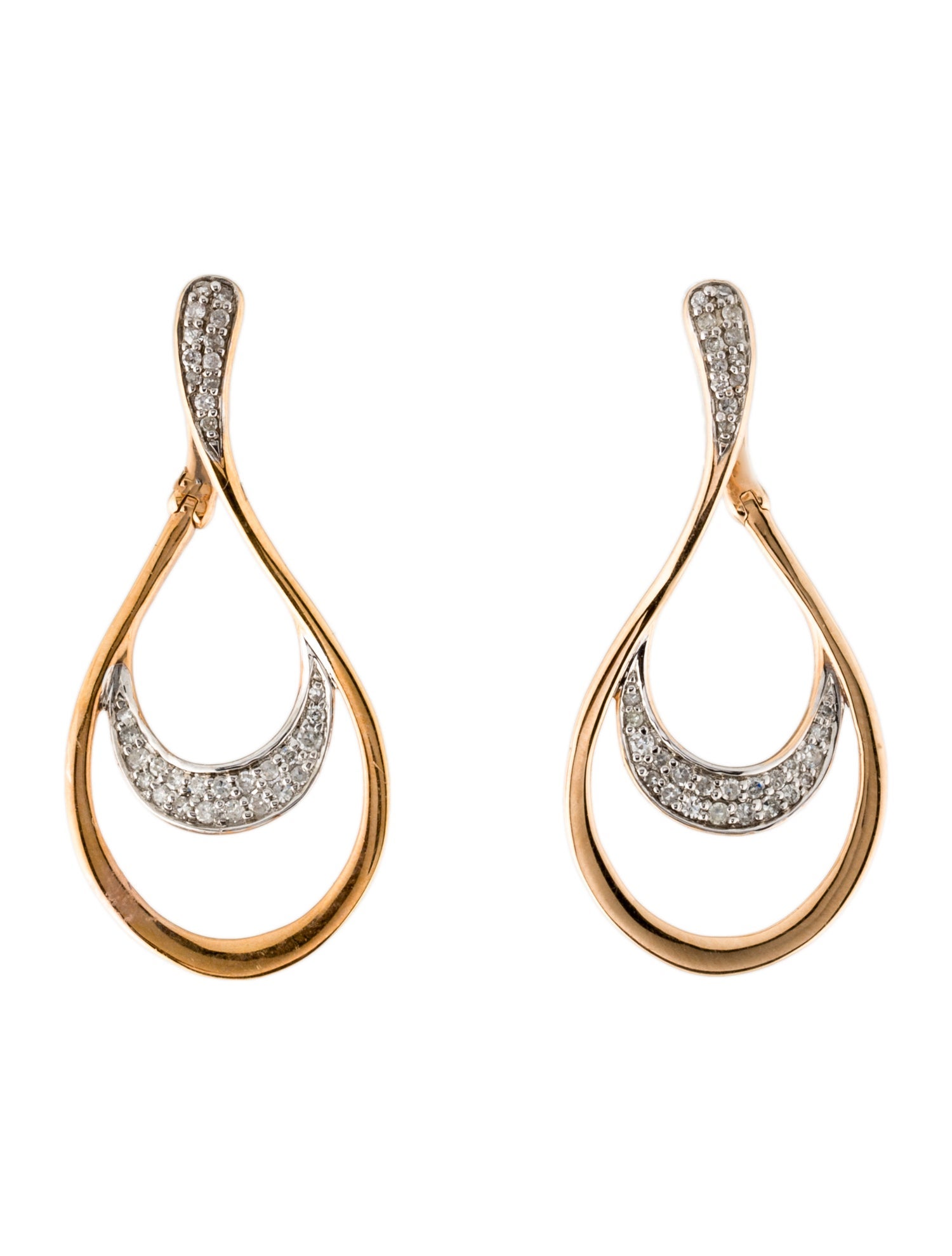 Earrings 14K Diamond Drop Earrings