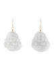 Earrings 14K Jadeite Buddha Drop Earrings
