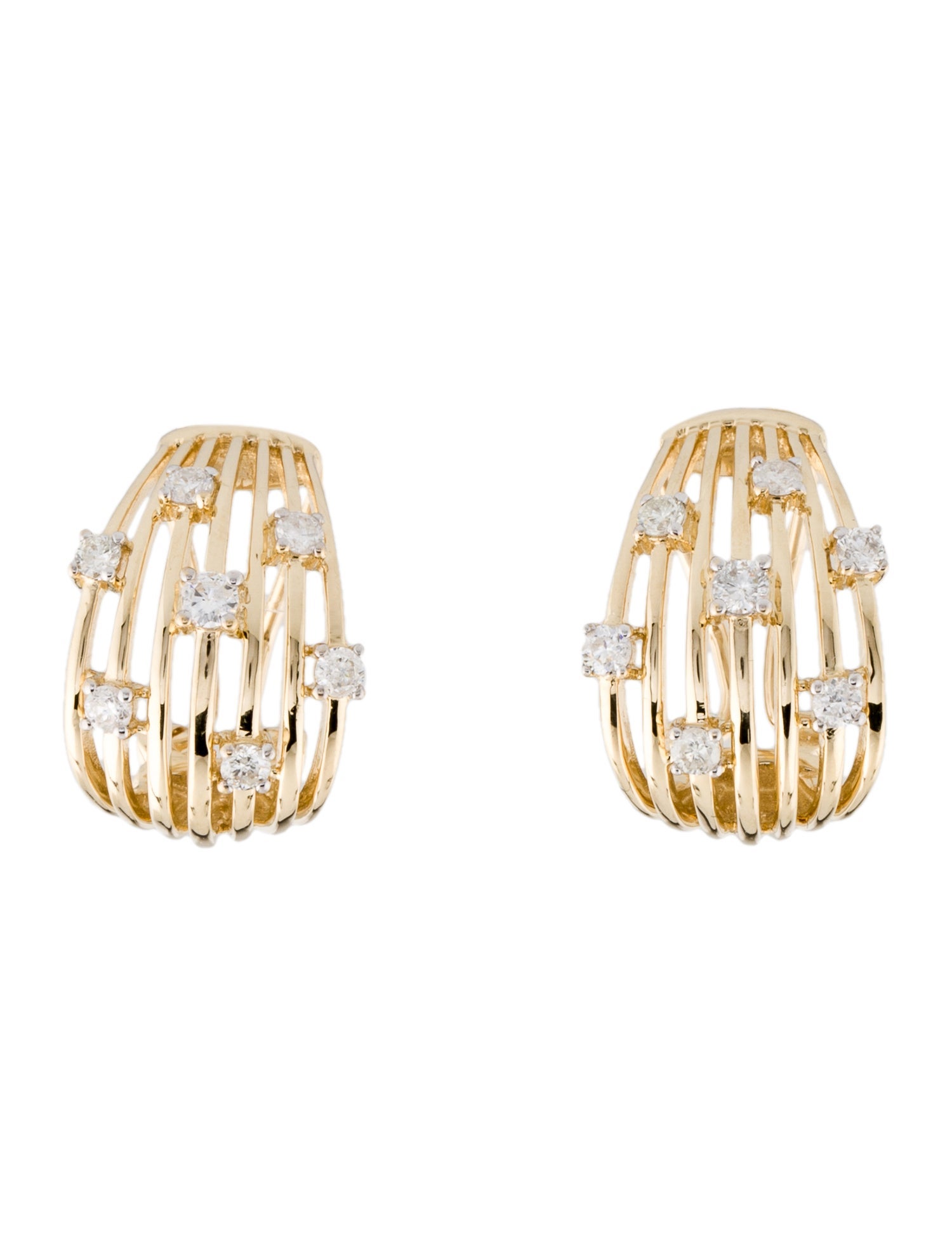 Earrings 14K Diamond Earclip Earrings