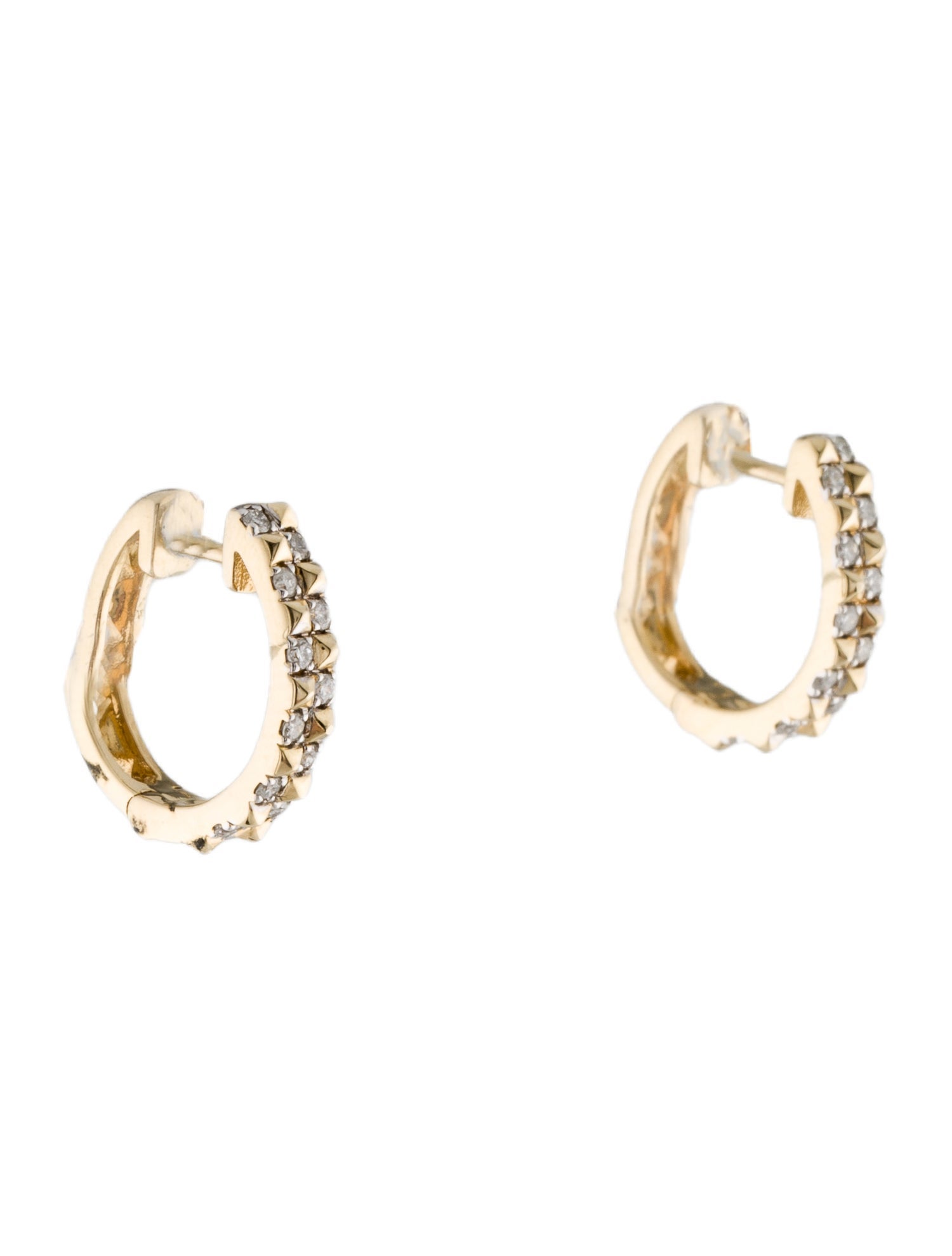 Earrings 14K Diamond Huggie Earrings