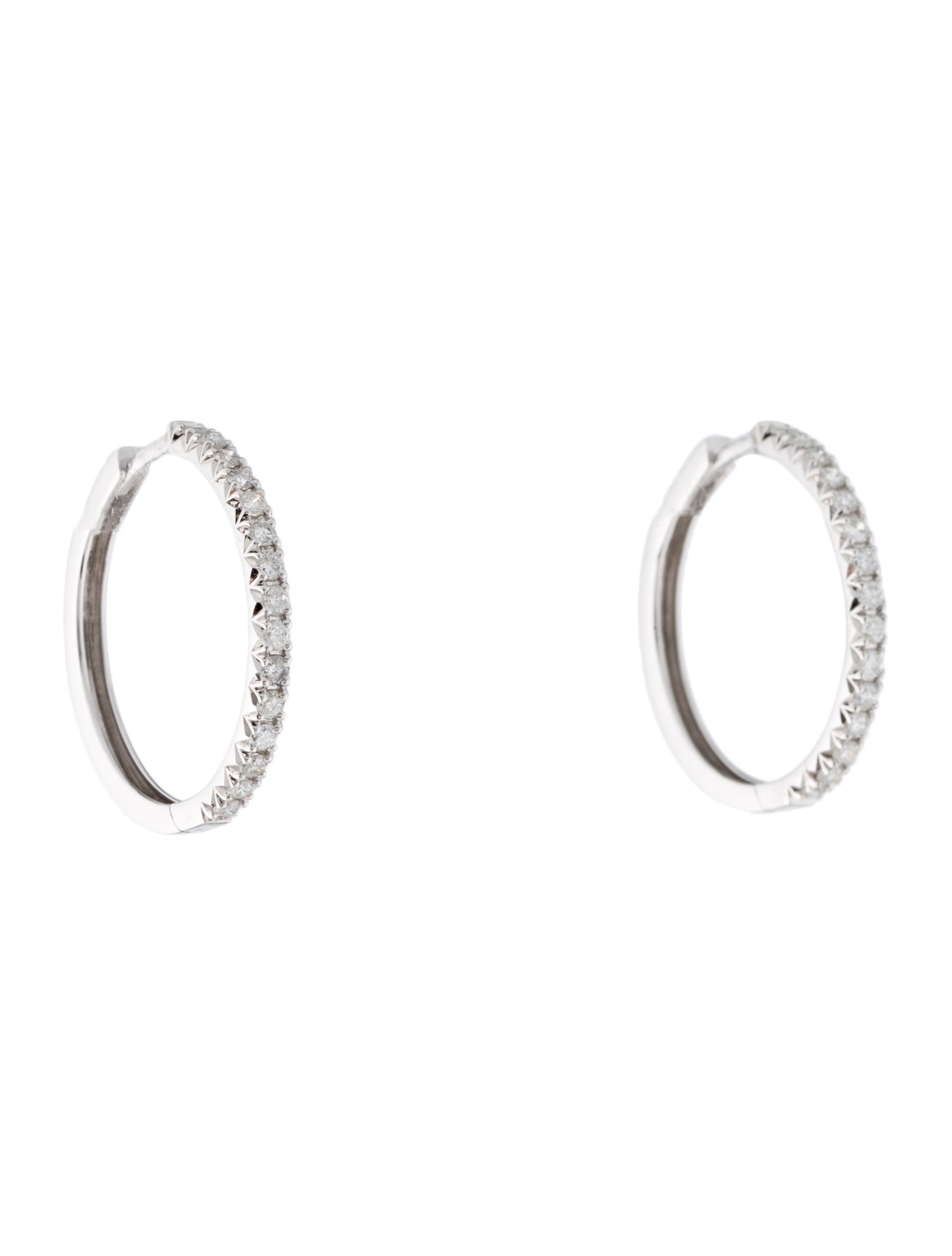Earrings 14K Diamond Hoop Earrings