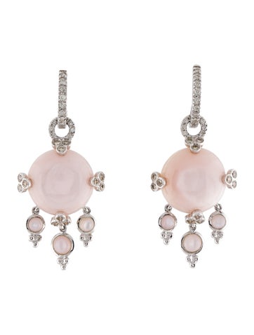Earrings Drop Mother of Pearl & Diamond