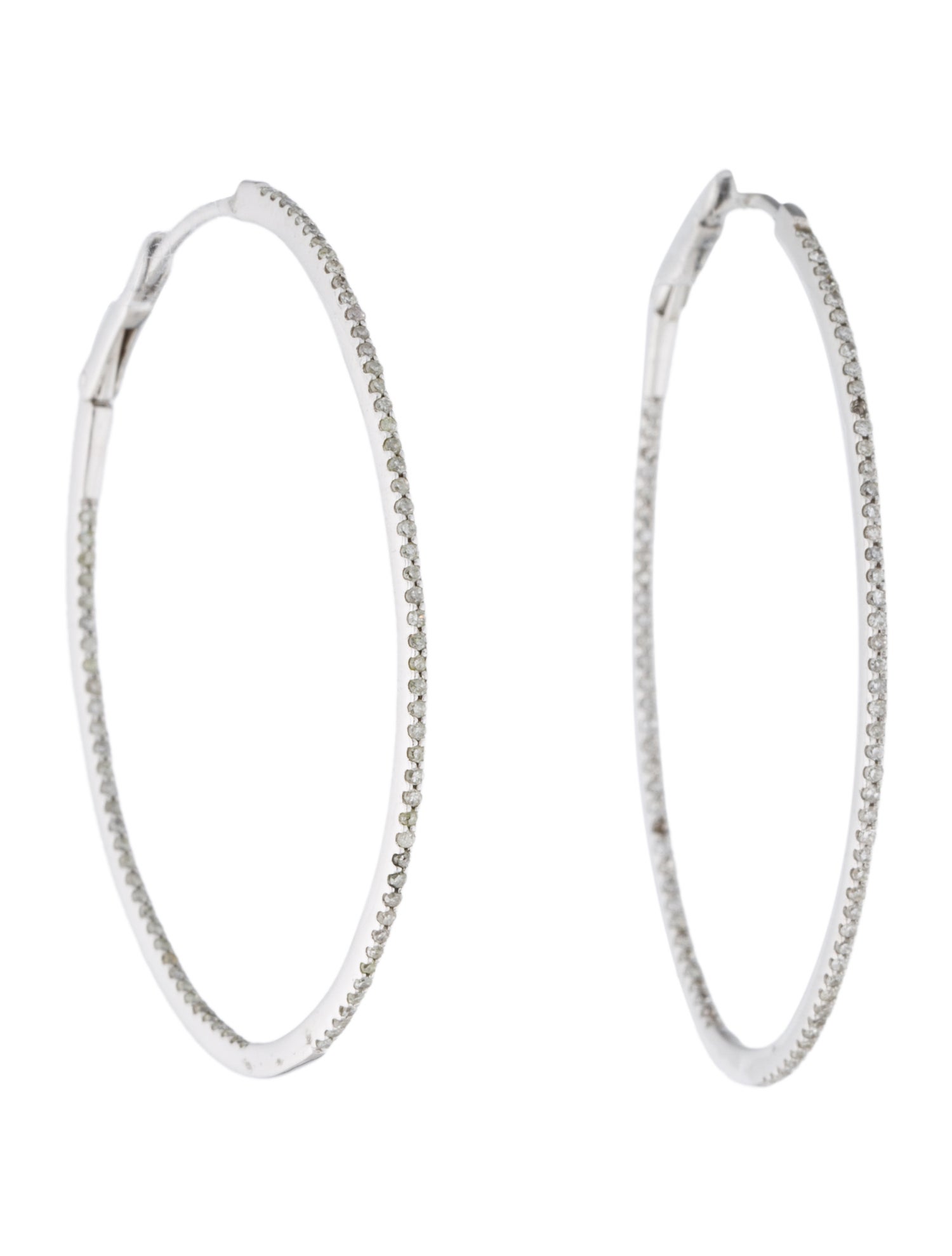 Earrings 14K Diamond Inside-Out Hoop Earrings