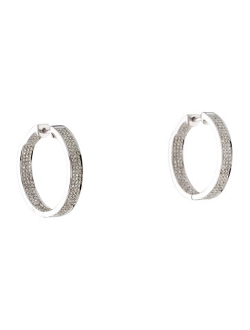 Earrings Hoop 14K Diamonds