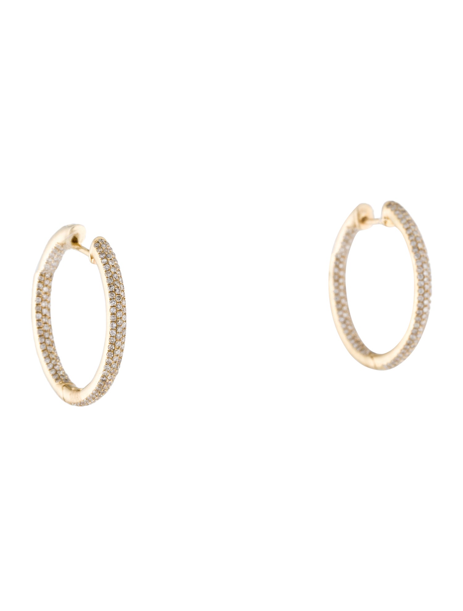Earrings 14K Diamond Inside-Out Hoop Earrings