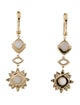Earrings 14K Mother of Pearl & Diamond Drop Earrings