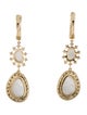 Earrings 14K Mother of Pearl & Diamond Drop Earrings
