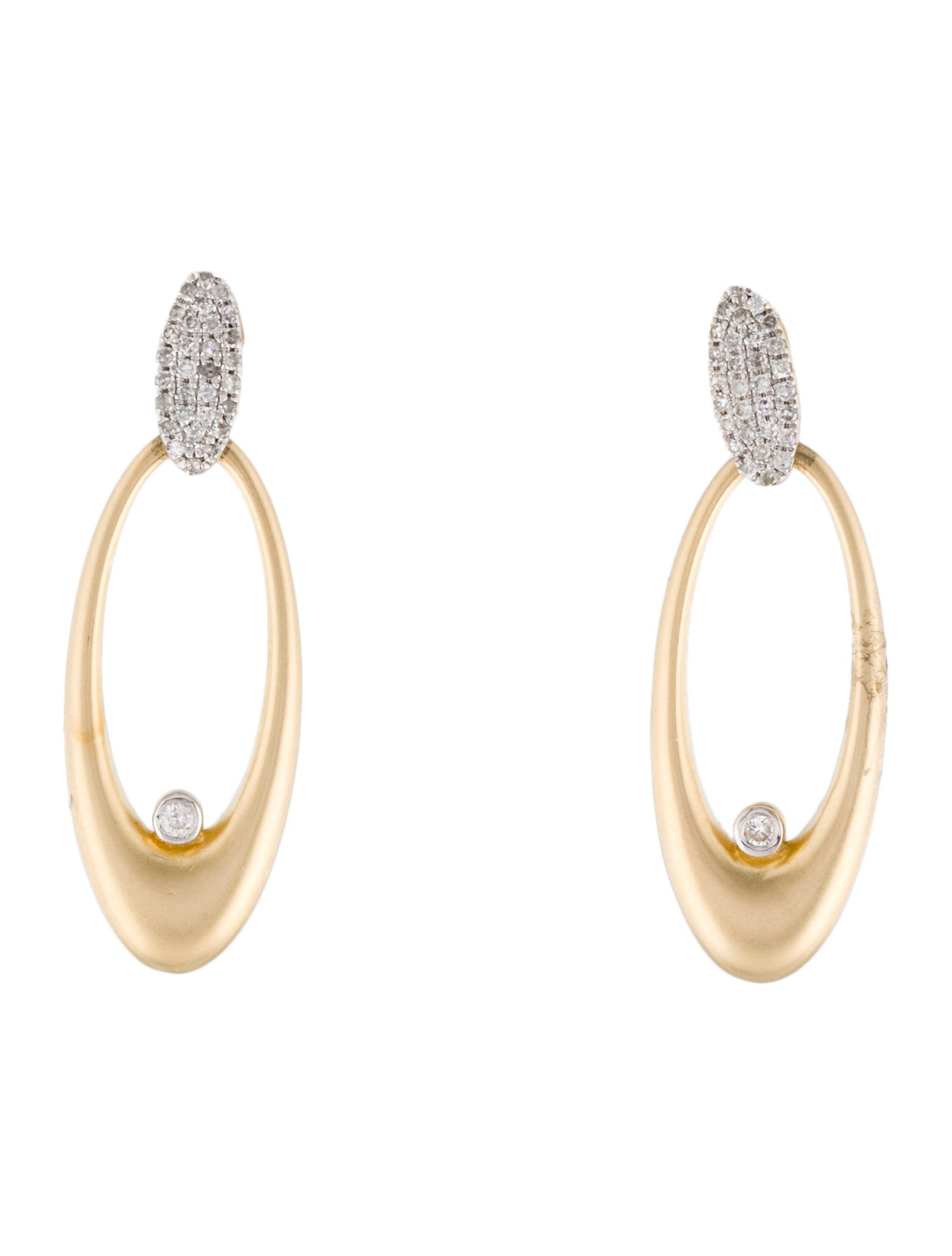 Earrings 14K Diamond Drop Earrings