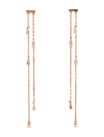 Suzanne Kalan 18K Diamond Fringe Drop Earrings