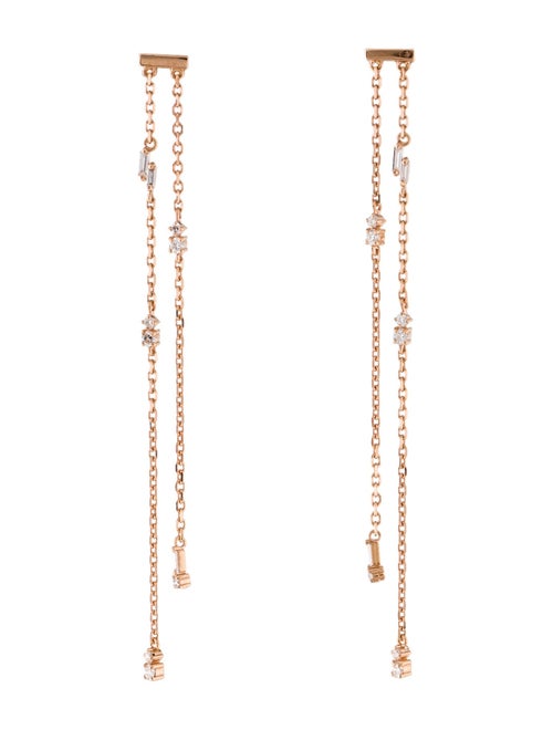 Suzanne Kalan 18K Diamond Fringe Drop Earrings