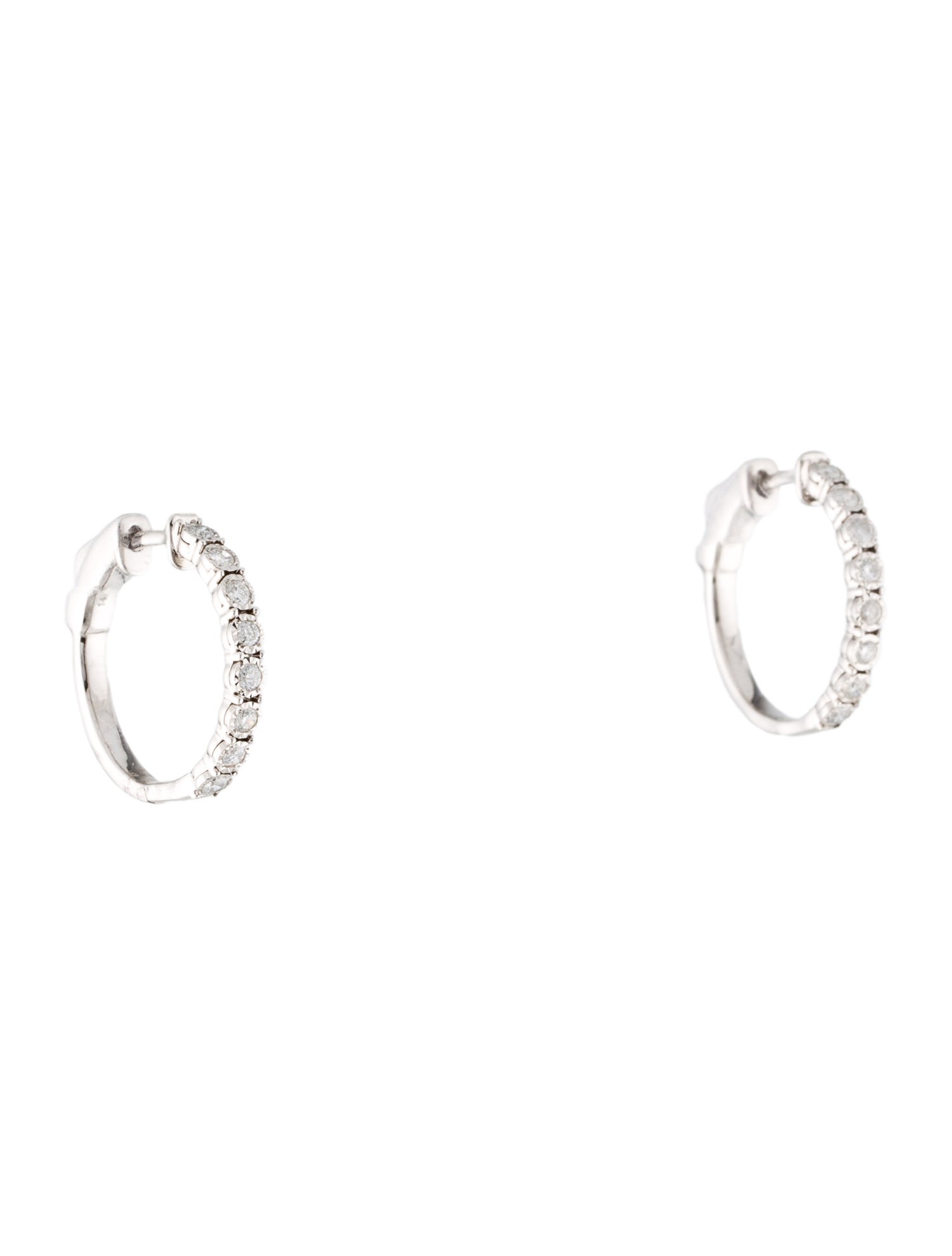 Earrings 14K Diamond Hoop Earrings