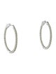 Earrings 14K 2.92ctw Diamond Oval Inside-Out Hoop Earrings