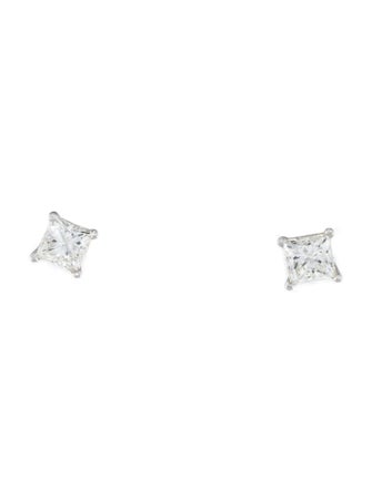Earrings Platinum 1.51ctw Diamond Stud Earrings