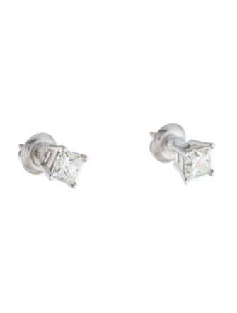 Earrings Platinum 1.51ctw Diamond Stud Earrings