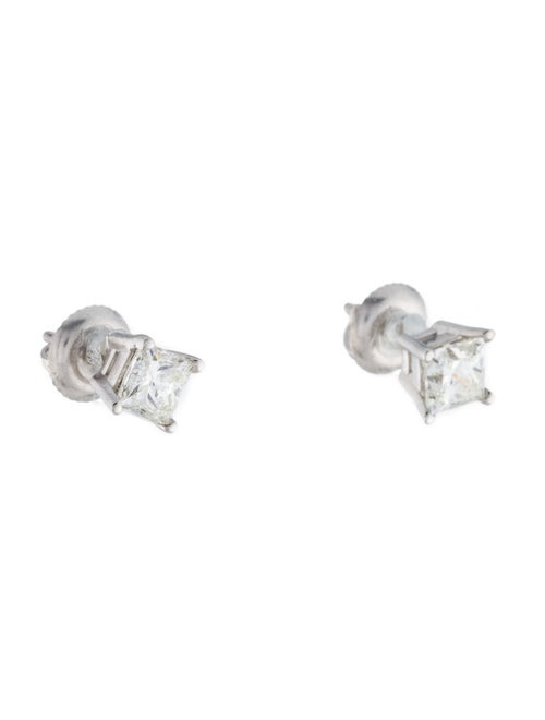 Earrings Platinum 1.51ctw Diamond Stud Earrings