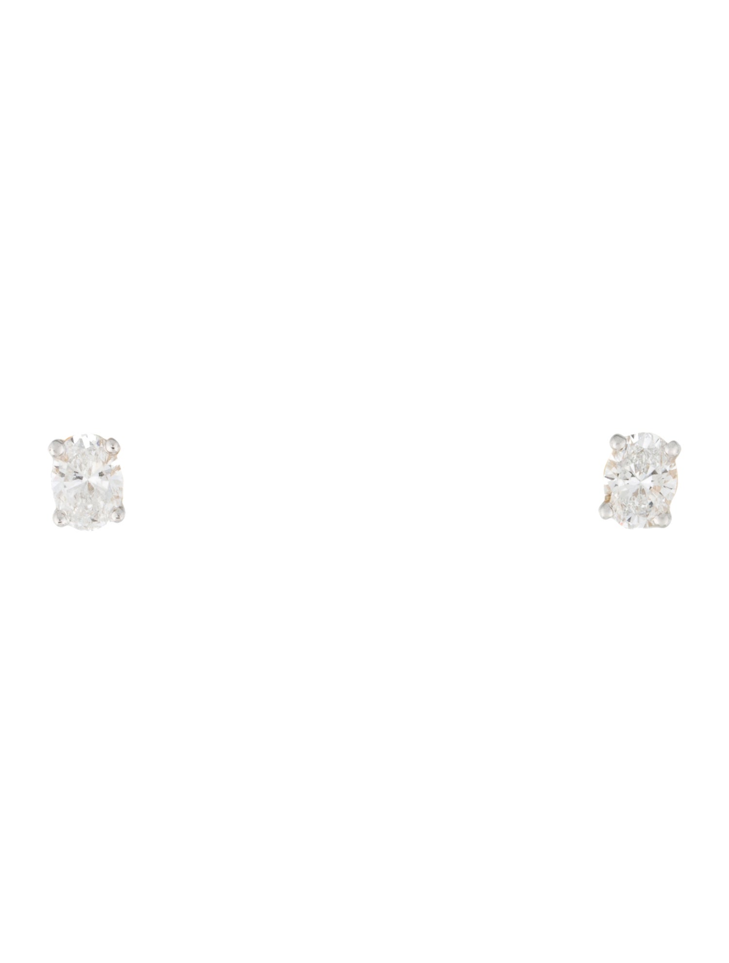 Earrings 14K LabGrown Diamond Solitaire Stud Earrings 14K Yellow