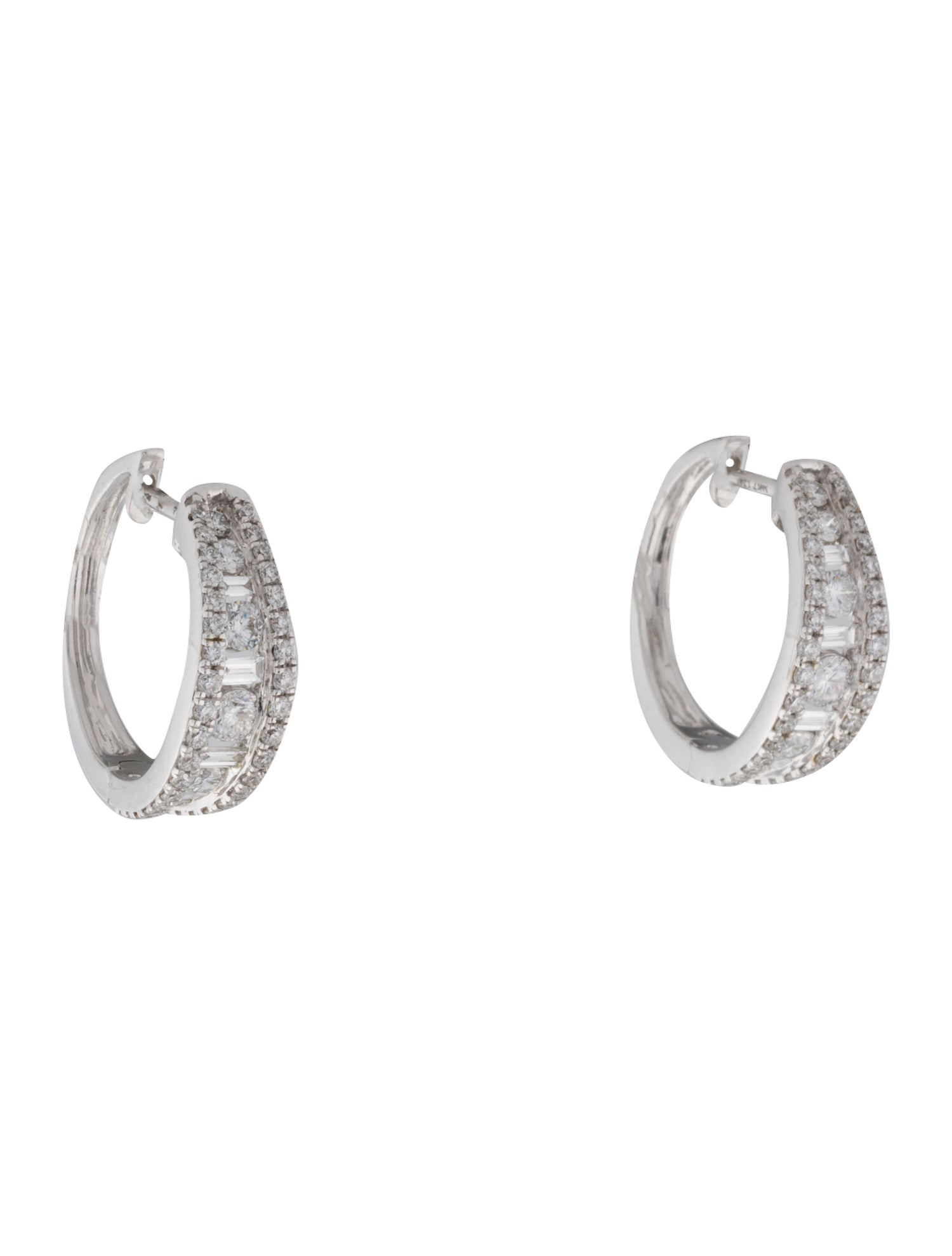 Earrings 14K 1.24ctw Lab-Grown Diamond Hoop Earrings