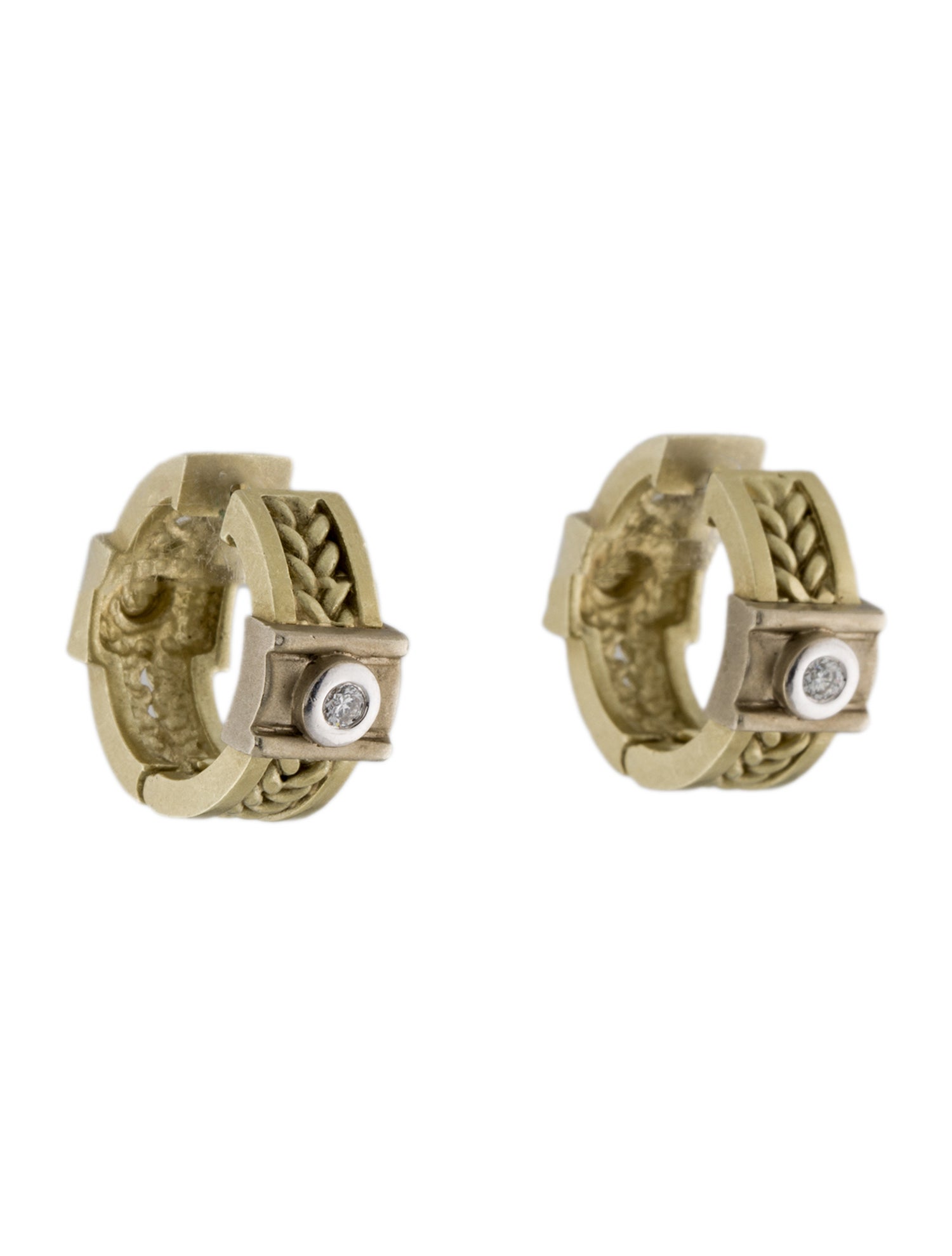 Earrings 14K Diamond Hoop Earrings