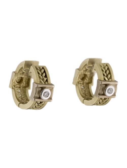 Earrings 14K Diamond Hoop Earrings