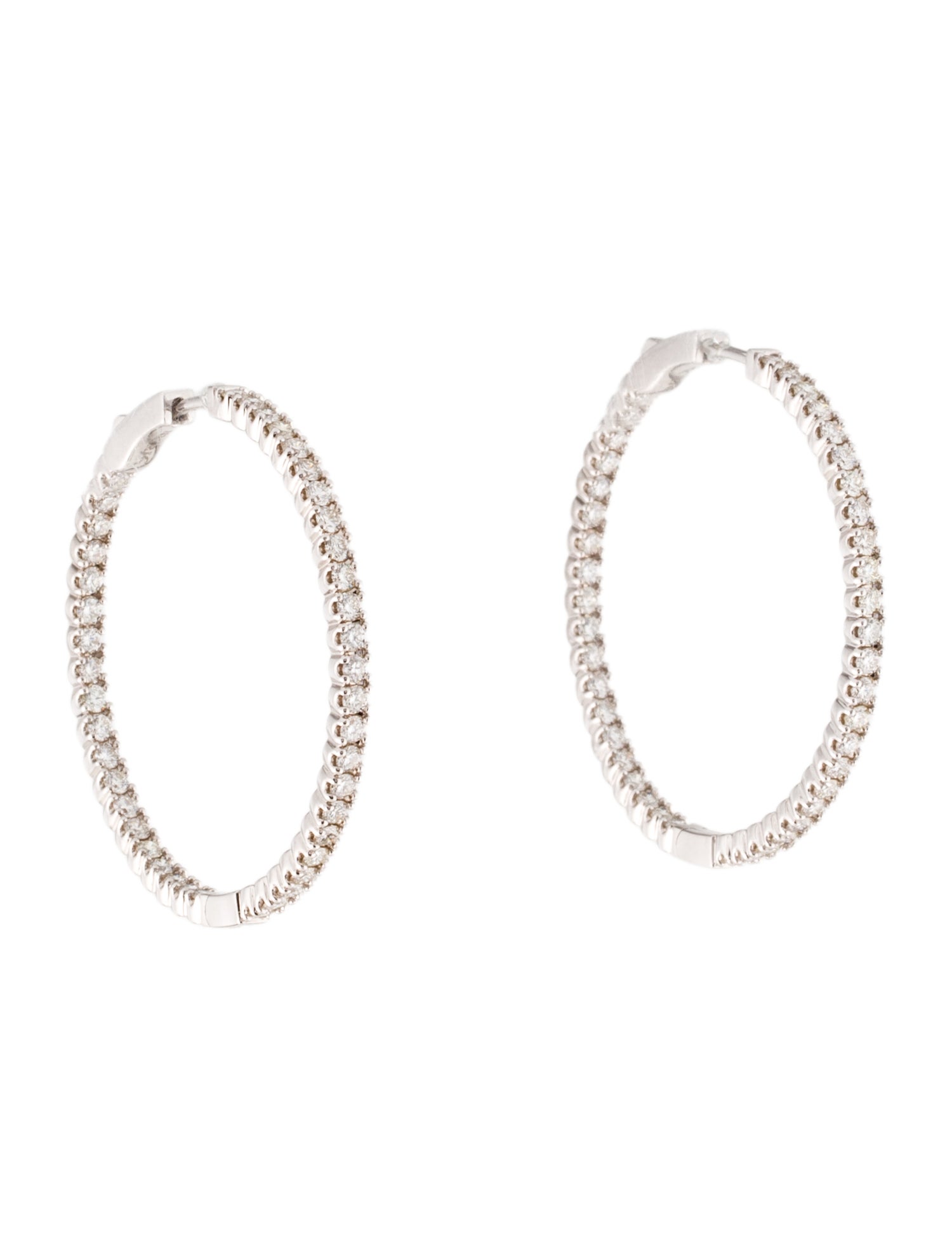 Earrings 18K 2.15ctw Diamond Inside-Out Hoop Earrings