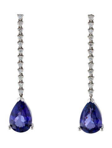 Earrings Drop 14K 7.52ctw Tanzanite & Diamond