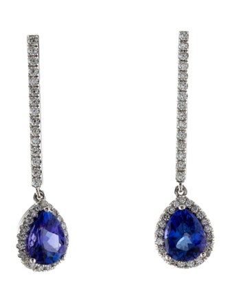 Earrings 14K 4.25ctw Tanzanite & Diamond Drop Earrings