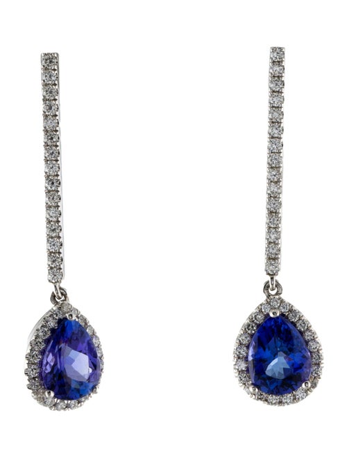 Earrings 14K 4.25ctw Tanzanite & Diamond Drop Earrings